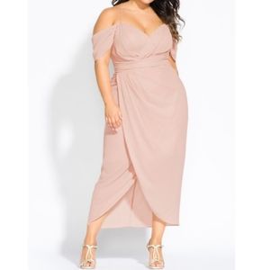 City Chic Entwine Maxi Dress - pink